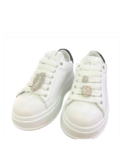 Sneakers con baffo nero Gio + GIO + | PIA56-BIANCO